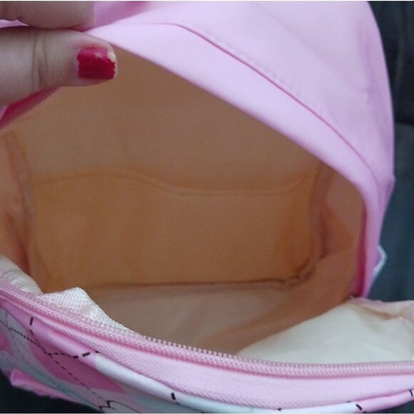 Hello Kitty Pink & Blue Argyle Medium Backpack NEW! - Picture 5 of 7
